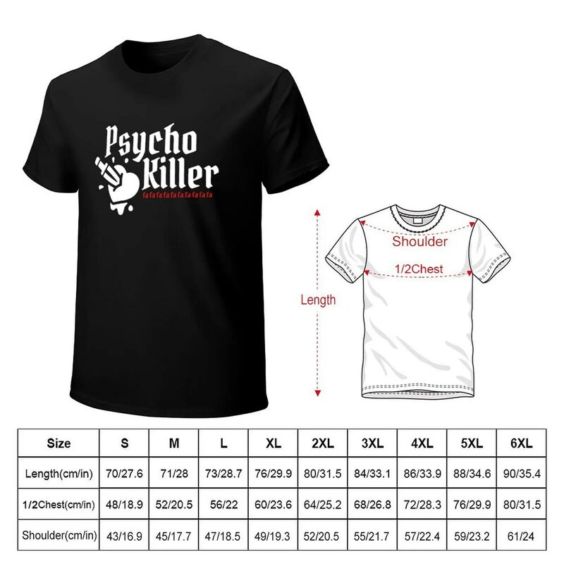 Camiseta de PSYCHO KILLER-speaking HEADS TRIBUTE, camiseta de manga corta, ropa estética para un niño, camisetas gráficas para hombres negros