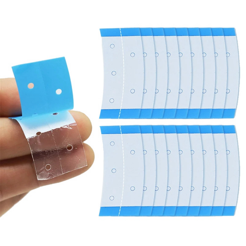 36PCS Wig Tape Strips Waterproof Double-Sided Wig Tape for Lace Wig Blue Adhesive Tape for Wigs Hair Extension Toupees