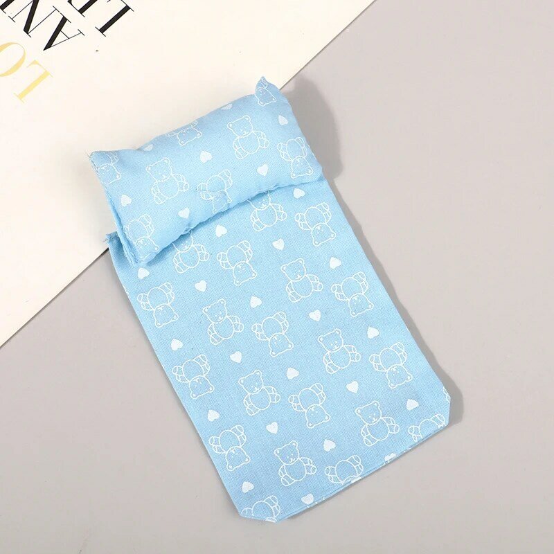 1:6 1:12 Scale Dollhouse Miniature Sheet Pillow Bed Linings Bedding Model Bedroom Decor Toy DIY Doll House Bedroom Accessories