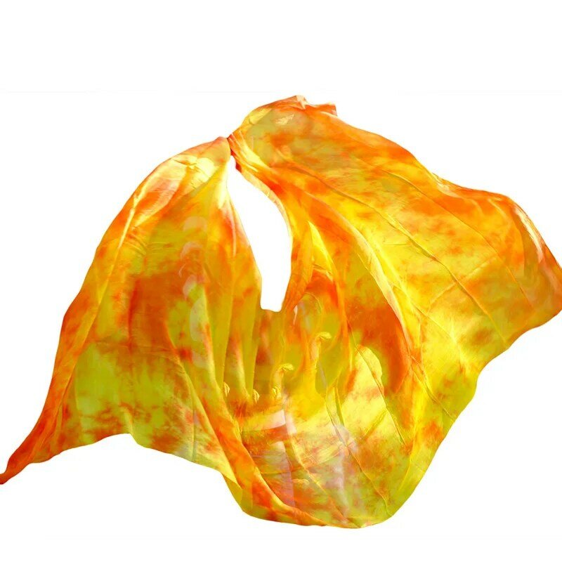 حجاب رقص شرقي 100% حجاب حرير صناعة يدوية يمكن تخصيص حجاب ملونة تدريجية