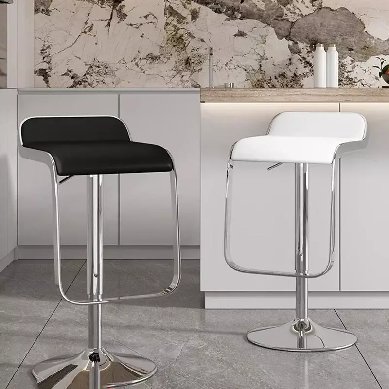 Barstool Lifting Adjustable Bar Chair Swivel Modern Salon Barber Bar Stool Waterproof Metal