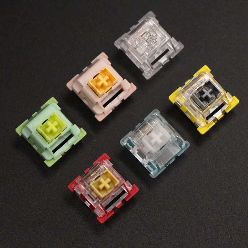 Outemu 기계식 키보드 스위치, 사일런트 클리키, 선형 촉각, 유사 홀리 판다 스위치, 윤활유 RGB 게이밍 MX 스위치, 3 핀