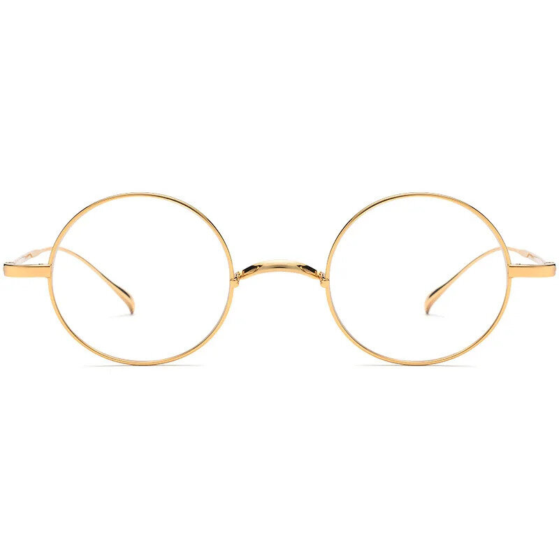 Montatura per occhiali in titanio puro ultraleggero Designer occhiali rotondi con montatura grande retrò occhiali da vista da donna montatura per occhiali miopia da uomo