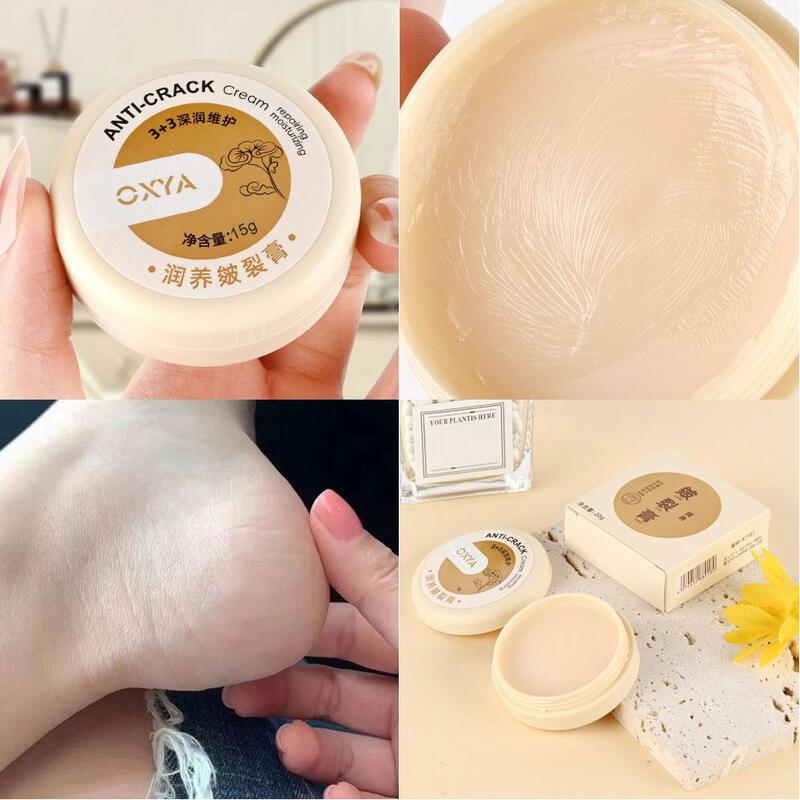 Crème réparatrice anti-séchage des fissures pour les pieds et les mains, soin de la peau, élimination des fissures, fréquence du talon, 15g, C5y6