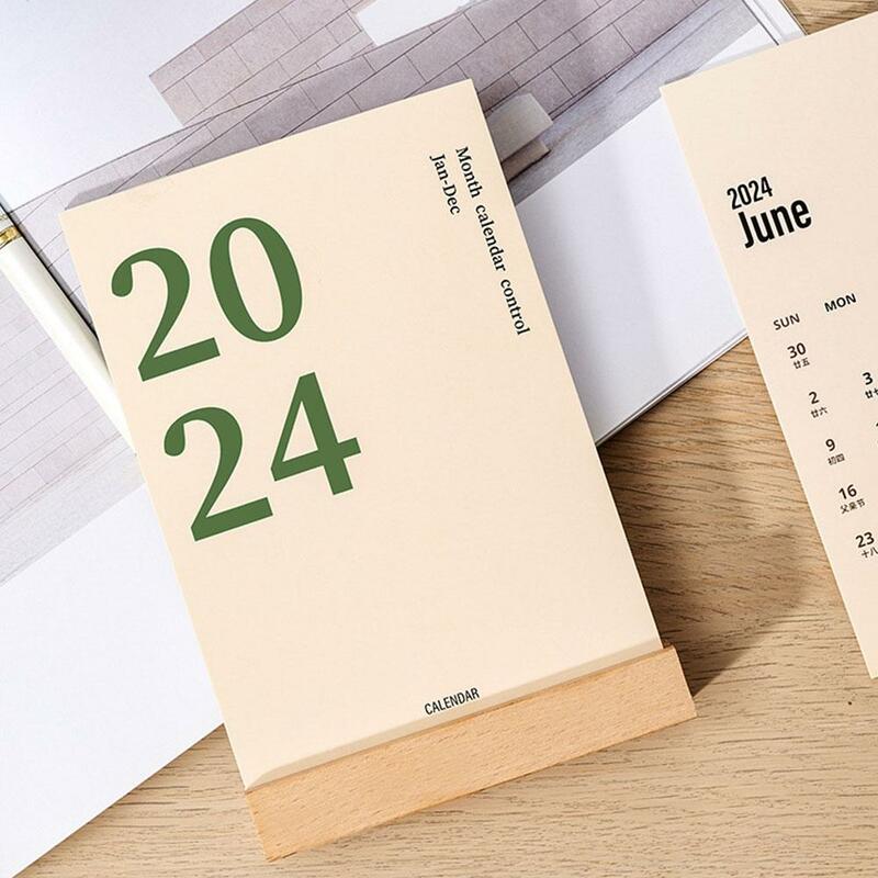 2024 kalender meja Kreatif Desktop ornamen perencana Fashion segar sekolah Memo dekorasi meja Mini perlengkapan kantor Z7D8