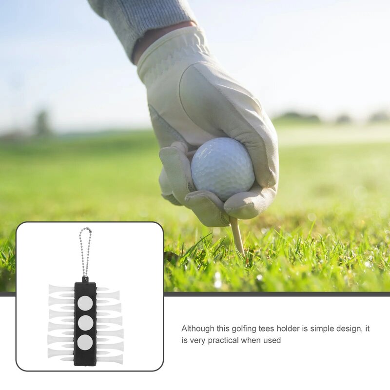 Golf Spike Assento Plastic Ball Tee Transportadora, Posição Mark Pendant Set, Homem Acessórios, Branco