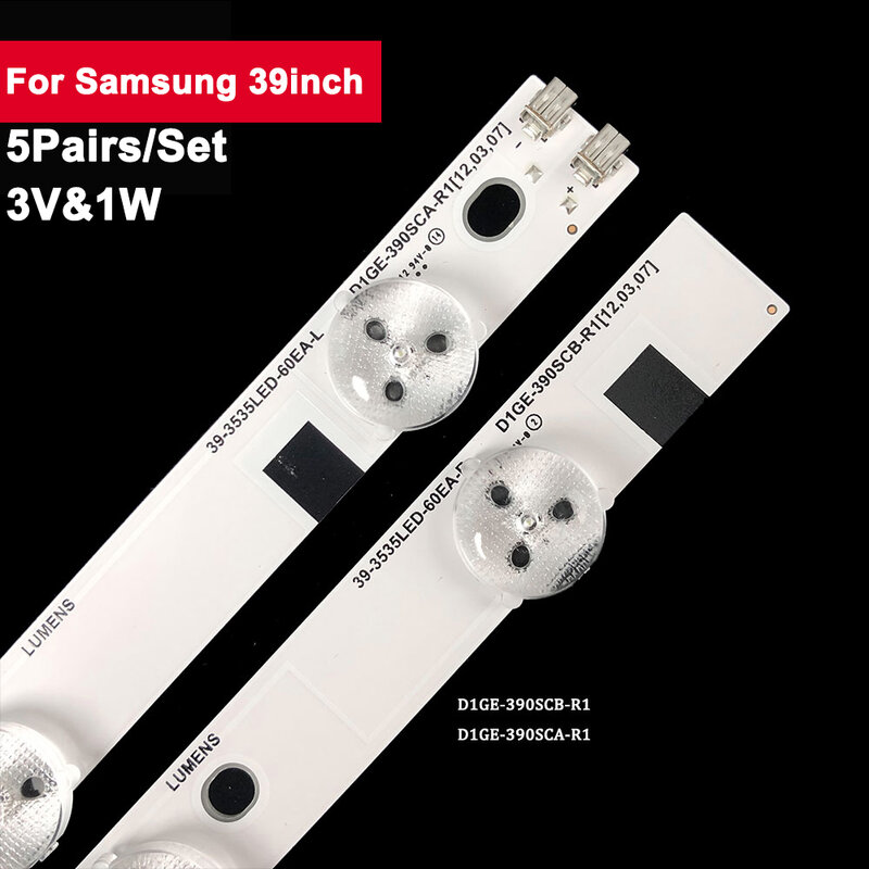 388mm 3V TV Repair Backlight Bar For SAMSUNG 39inch D1GE-390SCB-R1 5Pairs/Set Led Light Strip UA39EH5003R UN39FH500F UN39FH5300F