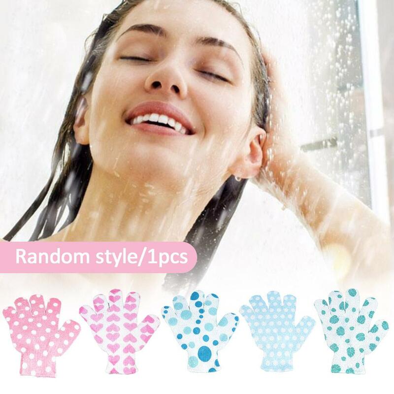 Guanto da bagno guanti esfolianti da bagno guanti per doccia spazzola per il corpo dita asciugamano massaggio per il corpo spugna asciugamano da bagno per decontaminazione