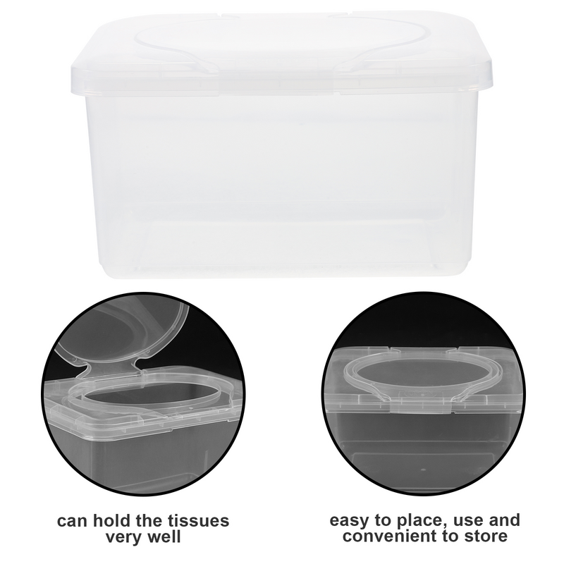 Dispenser tisu basah bayi 1/2 buah, wadah tisu basah portabel tahan debu dapat diisi ulang dengan tutup untuk mobil rumah kantor Desktop