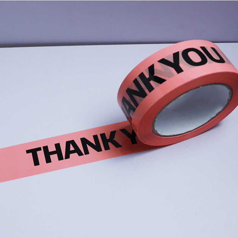 1 rollo de cinta adhesiva de embalaje de agradecimiento, cinta de sellado, accesorios para productos de embalaje