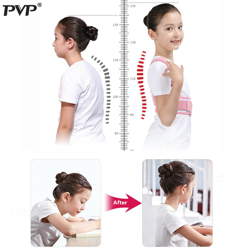 Correttore di postura posteriore per bambini corsetto ortopedico spalla correzione supporto vita lombare per bambini adolescenti raddrizzare la cintura superiore