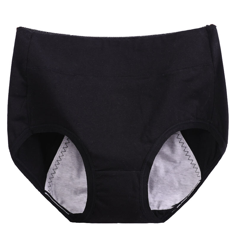 6XL 115kg Plus Size Fat Women Physiological Underwear Menstrual Leak Proof Pure Cotton High Waist Sanitary Lingerie Panties