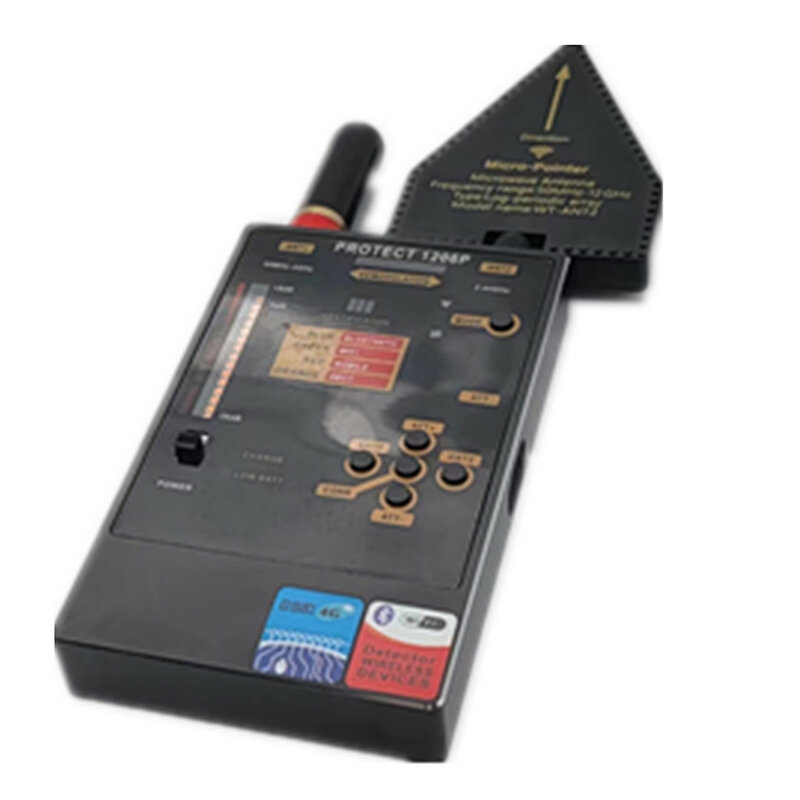1206P Bug GSM GPS Tracker Anti-Spy RF Detector Inovador Infravermelho Camara Laser GSM WiFi Detecção De Sinal