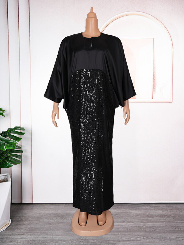 Długie sukienki dla kobiet afrykańskie tradycyjne suknie wieczorowe dubajski luksusowy Abaya 2024 odzież z afryki luźne Boubou