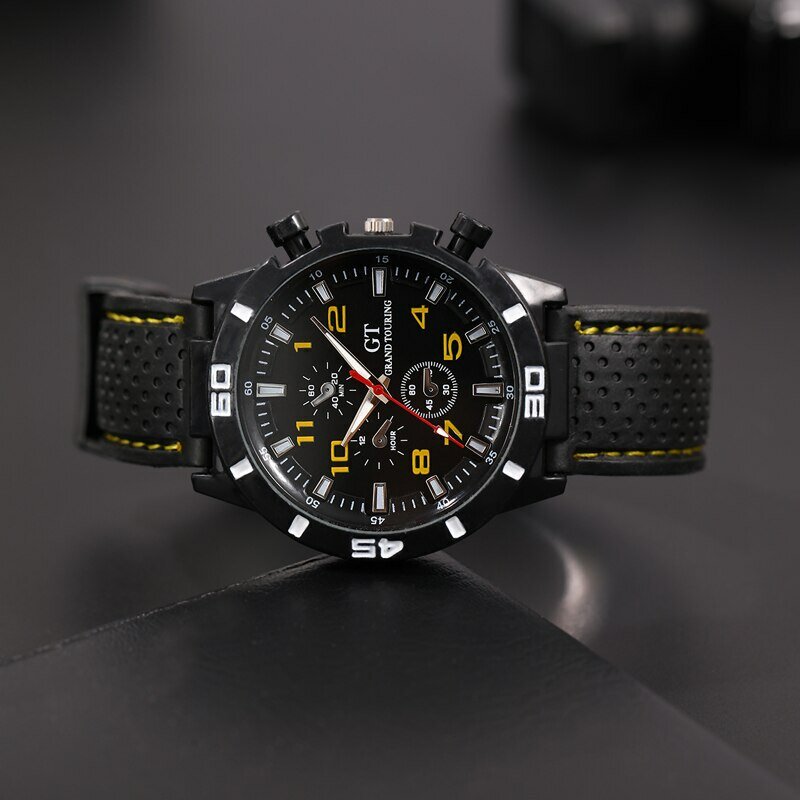 Reloj Hombre jam tangan olahraga pria Fashion jam tangan kuarsa bisnis balap kasual mewah silikon hitam klasik Relogio Masculino