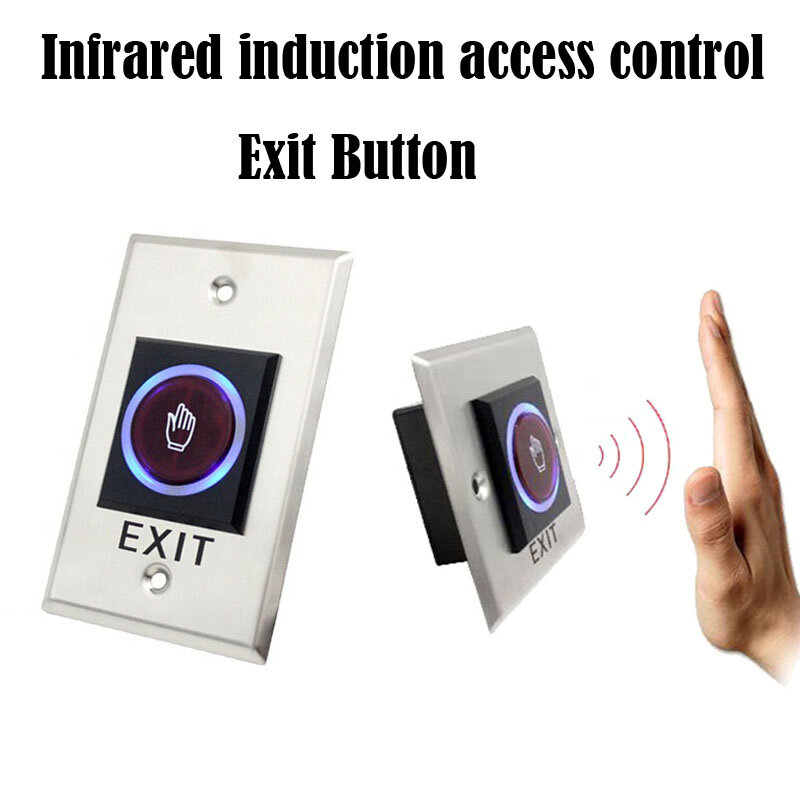 Кнопка доступа на дверь, 12 В постоянного тока, выходной кнопочный переключатель, Открыватель для ворот, Открыватель для входной двери, открывающийся сенсорный переключатель
