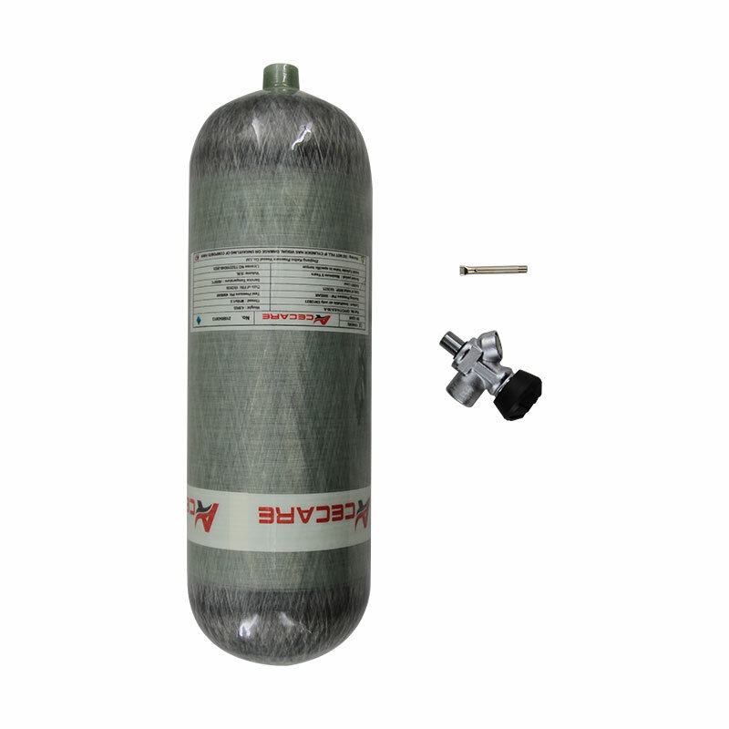 ACECARE 4500Psi 300Bar 9L Carbon Fiber Cylinder Diving Tank Air Bottle Hpa Valve Filing Station Scuba Diving M18*1.5 USA Direcly