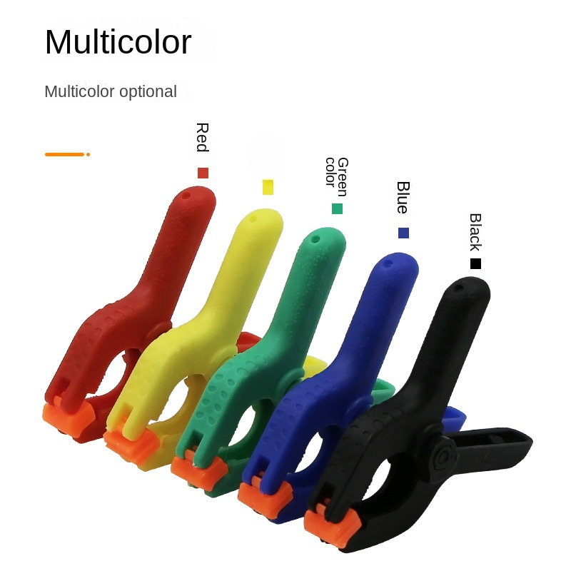 5pcs Wholesale 2 Inch Plastic Background Clamp Colorful Nylon Woodworking Clip Fixed Clip Nylon Spring Clip Tool Parts