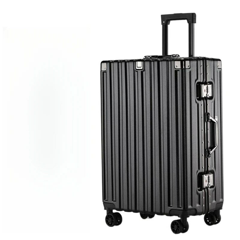 Suitcase Aluminum Frame Trunk Waterproof Man Bag Can Sit Cabin Suitcase 20 inch Female Carry-on Boarding Password Trolley Case