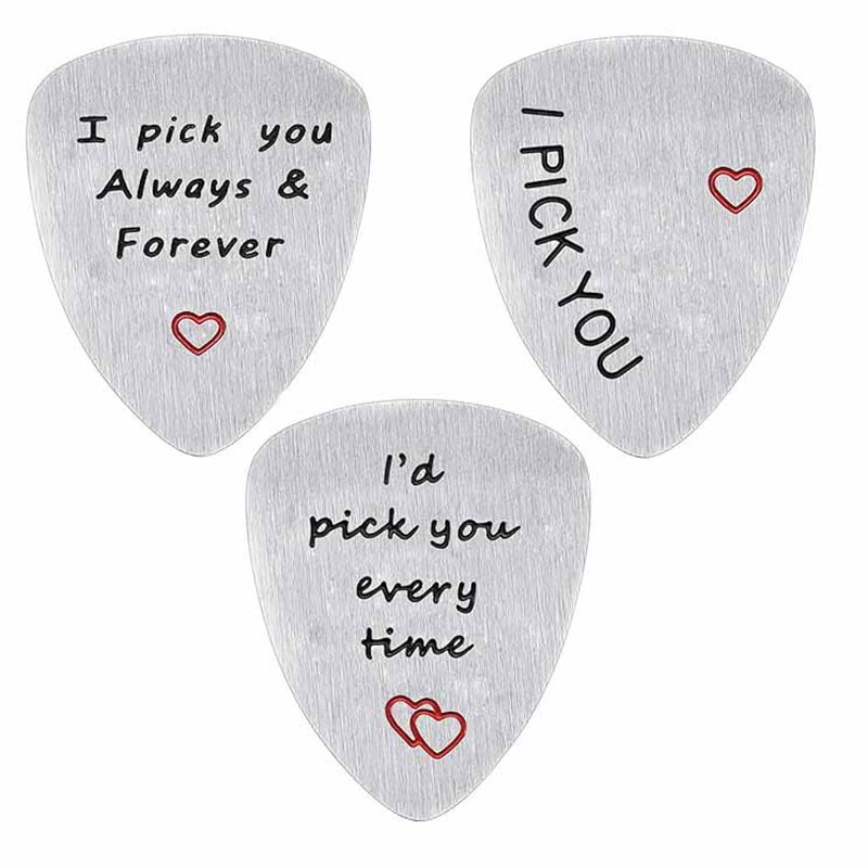 Púas de guitarra para regalo, regalo para músico, marido, novio, papá, boda, Día de San Valentín, regalo para él