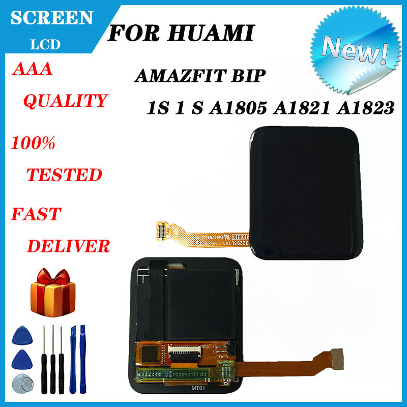 For Huami Amazfit Bip 1S 1 S A1805 A1821 A1823 LCD Touch Screen Panel Digitizer Component Repair LCD Screen