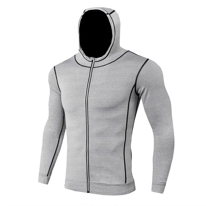 Men Sport Gym Jacket Quick Dry Running Jackets Fitness Hoodies Man Windbreaker Breathable Sport Sweatshirts Man Gym Sportswear