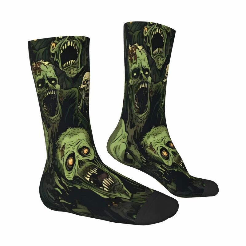 Rise Of The Undead Zombie Horde Pattern Zombie Calcetines para hombre y mujer, medias de verano de poliéster