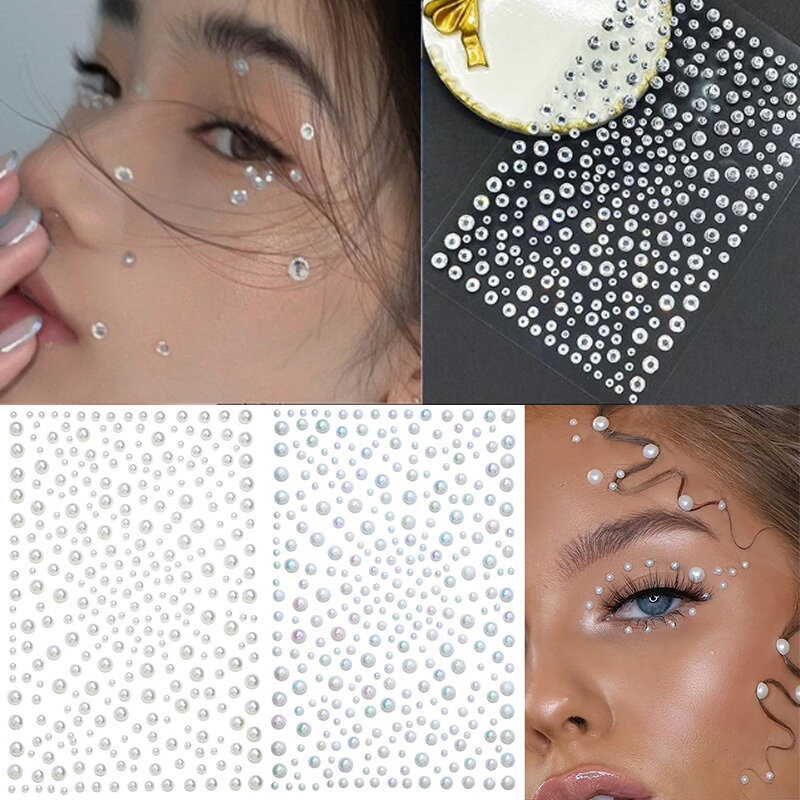 Rhinestone Stickers Self-Adhesive Glitter Gem Jewelry Stickers Hair Face Nails Makeup Clothes Shoes Bags DIY Crafts Decoration