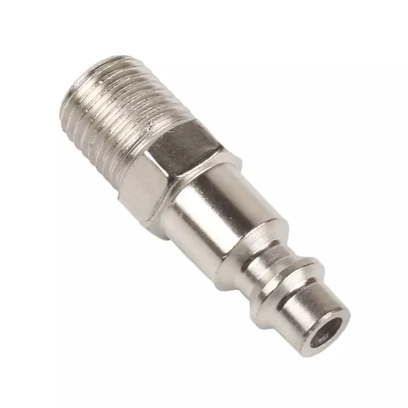 Parts Quick Adapters Grinders Quick Adapters Male Thread Plug Adapter Air Hose Fittings BSP 1/4\" Iron Chrome Plated