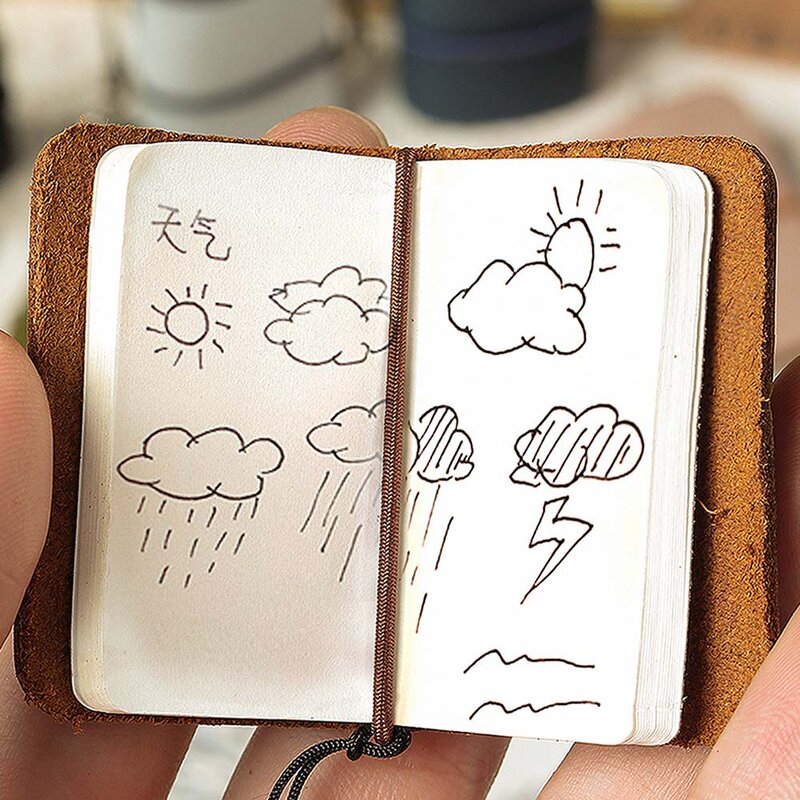 32sheets Ultra-small Mini Handbook Notebook Cute Replaceable Loose-leaf Tether Hand Account Notepad Pad Kawaii Stationery