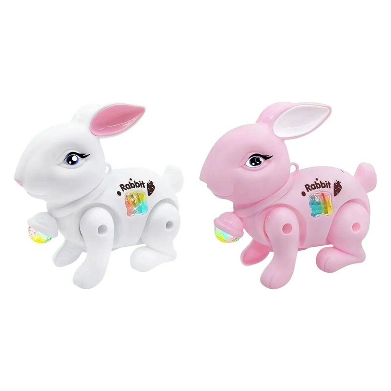 Electric Walking Rabbit Toy Electronic Interactive Toy for Early Education