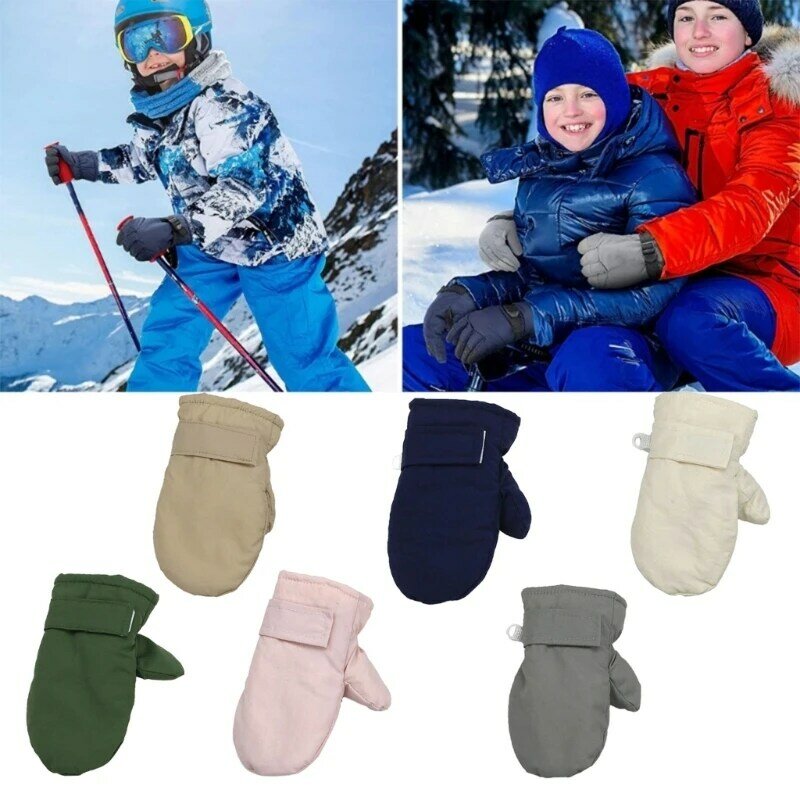 Gants neige isolés pour bébé, mitaines d'hiver avec chaleur supplémentaire, gants ski pour enfants