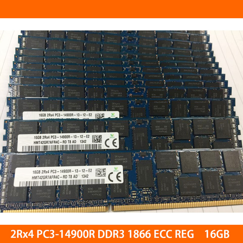 1 pz RAM HMT42GR7AFR4C-RD 16G 16GB 2 rx4 PC3-14900R DDR3 1866 ECC REG Server memoria nave veloce di alta qualità