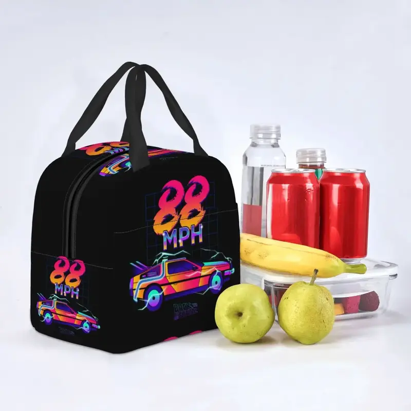 Hill Valley Back To The Future Insulated Lunch Bag for Women Men Leakproof Thermal Cooler Lunch Tote Box Office Picnic Travel