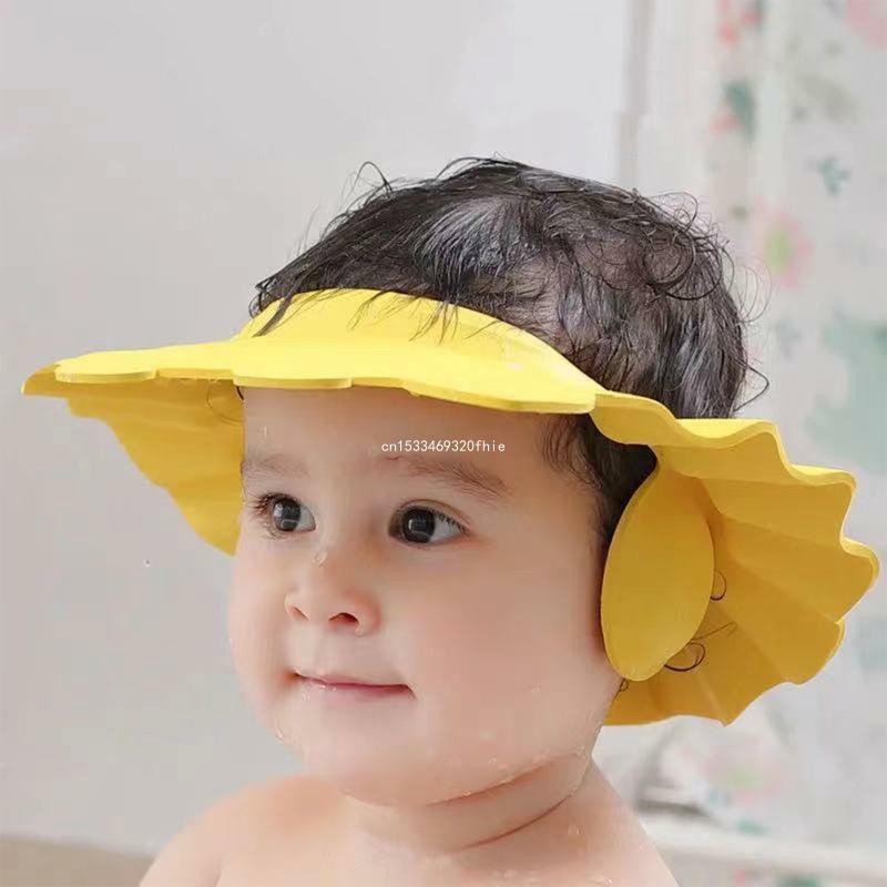 Детская шапочка для душа, шапочка для купания, регулируемая детская ванночка для головы, козырек для стирки/
