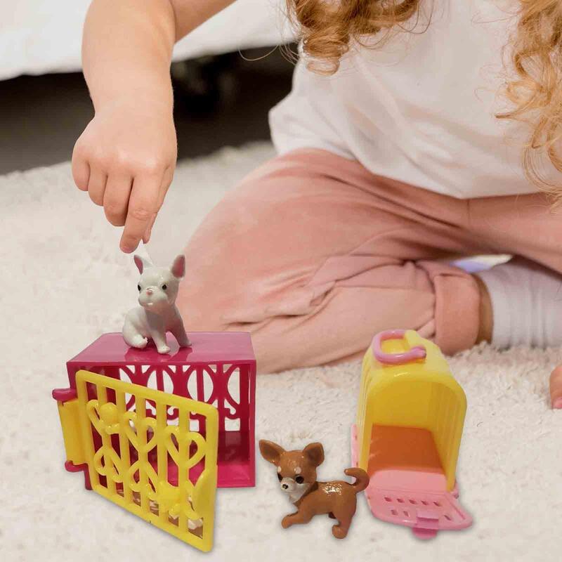 Simulation Pet Toy Set Playhouse Accessories Educational Pretend Toy Dollhouse Decor for Toddlers Ages 3 4 5 6 Boys Girls