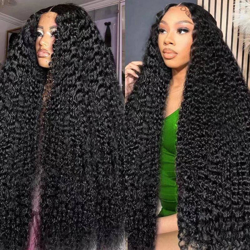 13x4 13x6 HD Lace Front Human Hair Wig Brazilian Water Wave Human Hair Lace Frontal Wig For Women Wet and Wavy Curly Wigs 40Inch