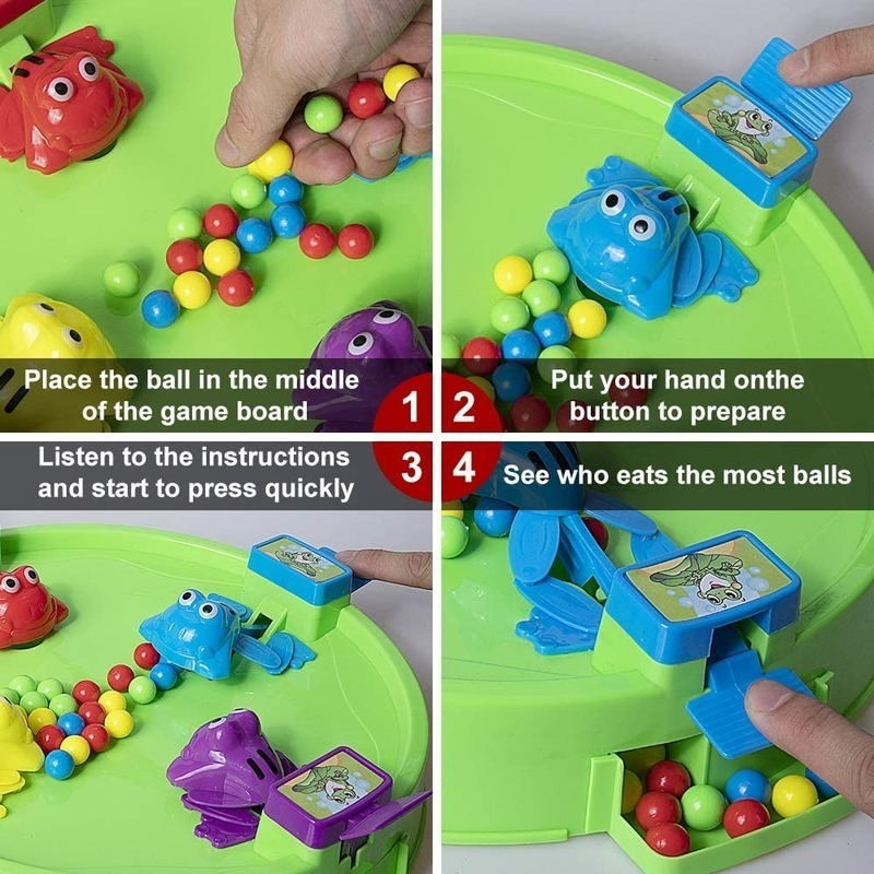 Zabawna głodna żaba jeść fasola strategia gra dla dzieci i dorośli rodzina kolekcja tablica interaktywna gra zabawki antystresowe