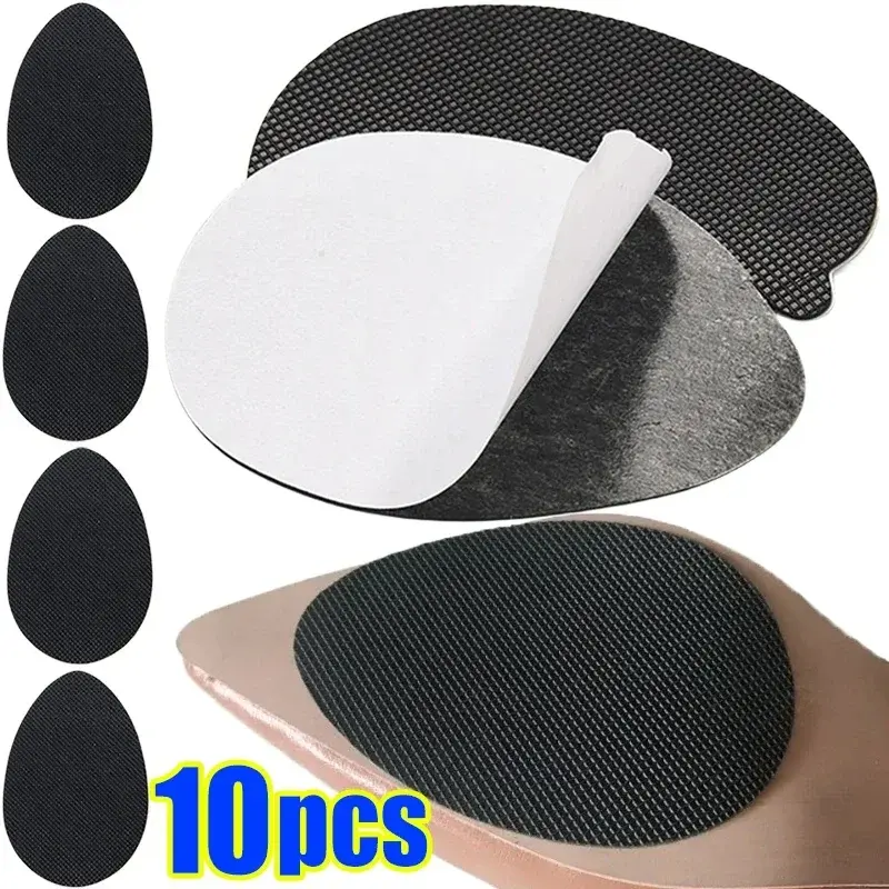 2/10Pcs tappetino antiscivolo resistente all'usura per scarpe autoadesivo dell'avampiede adesivo per tacchi alti protezione per suola con tacco alto cuscino in gomma