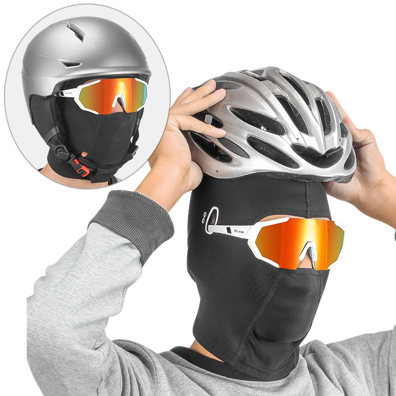 Pasamontañas con forro para casco de motocicleta para hombre, gorro transpirable y cálido, máscara de cara completa para ciclismo, bufanda para deportes al aire libre