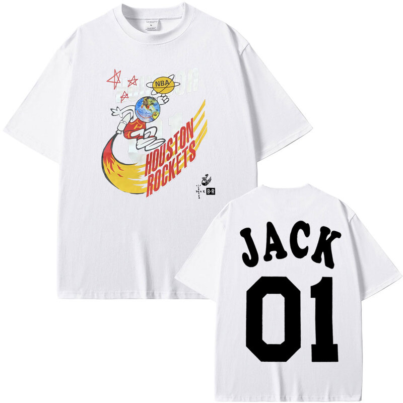 Cactus Jack Tshirt Summer Men Women Oversized Streetwear Men's Tees Hip Hop Style Streetwear Short Sleeve  Pure Cotton T-shirt