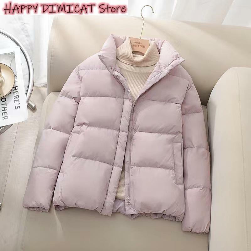 Parkas Down Jackets Outwear New Winter Short Parka Jacket Women Thick Cotton Padded Coats Female Stand Collar Loose Puffer
