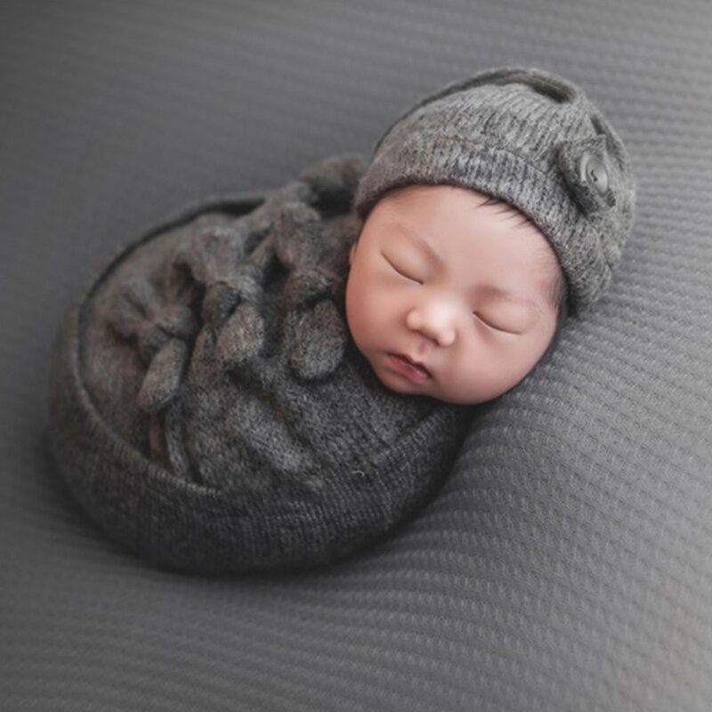 Puntelli per fotografia neonato Fascia per capelli Foto in Coperta Body per foto per neonato
