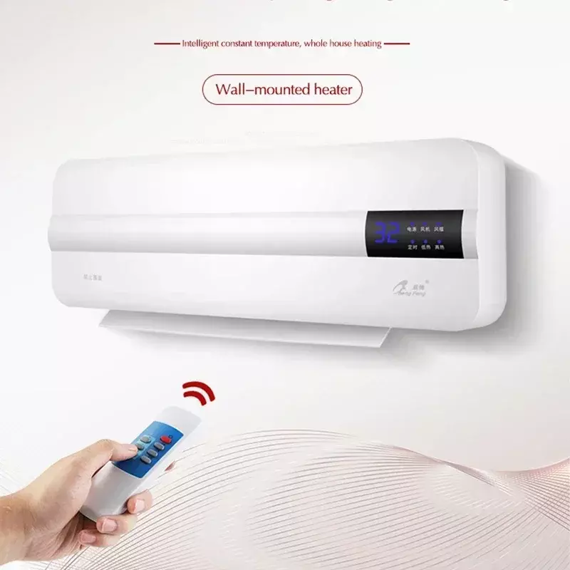 Ventilatore di riscaldamento del condizionatore d'aria portatile a parete a risparmio energetico temporizzazione del dormitorio domestico installazione gratuita telecomando AC