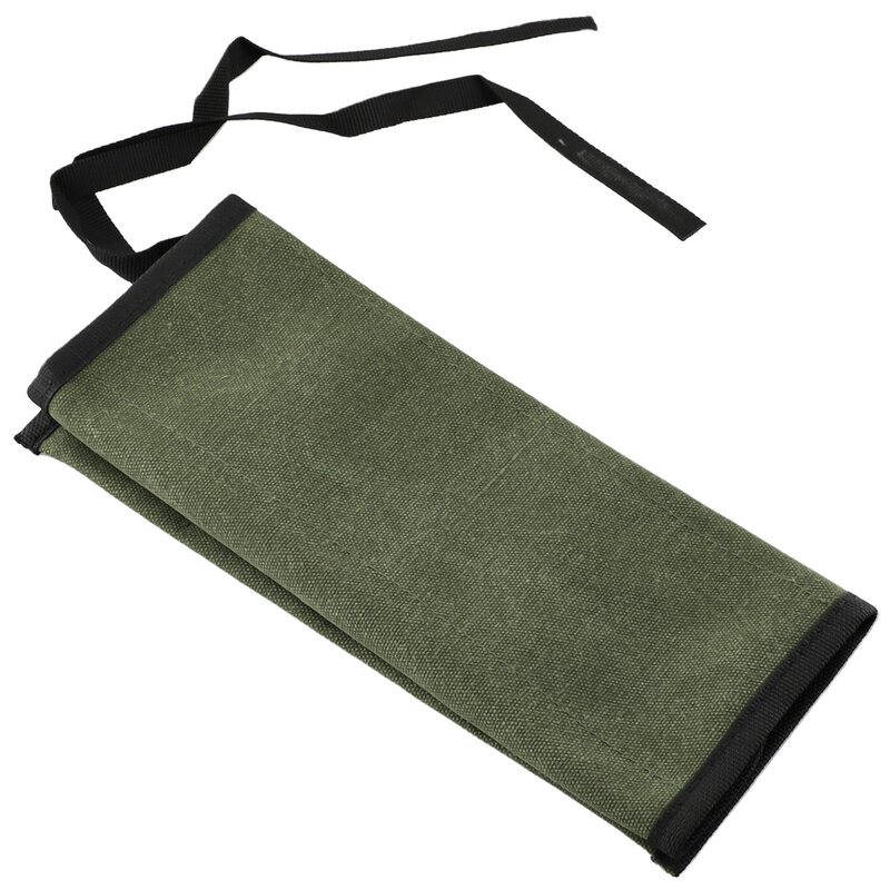 حقيبة أدوات عملية متينة ، حقيبة ربط محمولة ملفوفة ، ملحق معلق أخضر ، جيوب متعددة ، 33x27cm