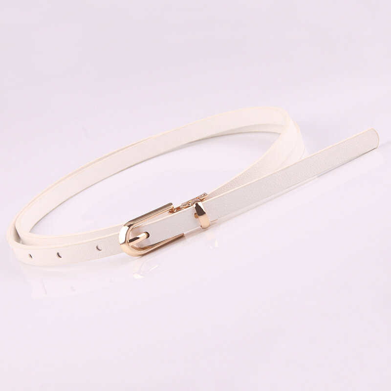 Cintura fina com fivela de pino ajustável para mulheres, cintos finos para vestido e jeans, pulseira elegante para o verão, 1cm
