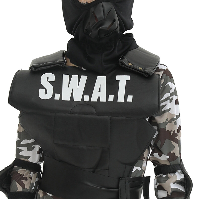 Young Heroes: S.W.A.T. Disfraz de equipo para niños, disfraz de Halloween de las Fuerzas Especiales del Ejército