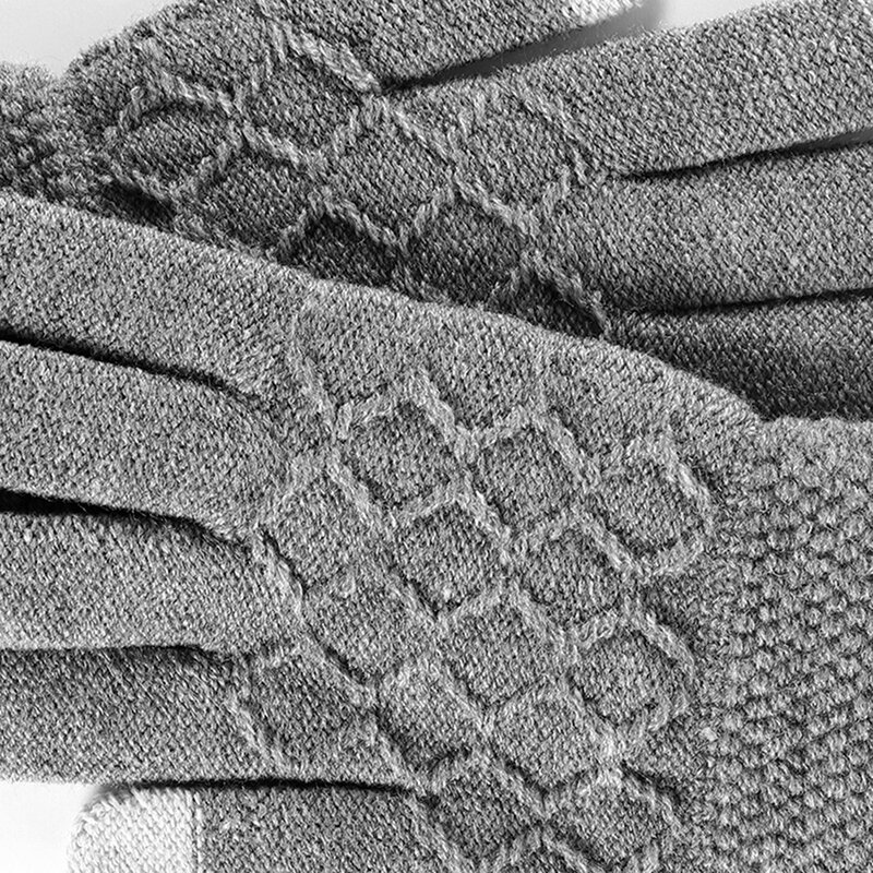1 Paar Heren Dikker Gebreide Handschoenen Voor Telefoonscherm Mannelijke Winterhandschoenen
