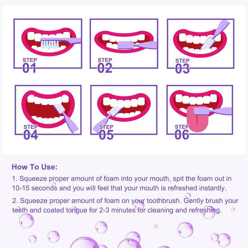 Espuma para blanquear los dientes, pasta de dientes, eliminación de manchas, mejora la salud Dental