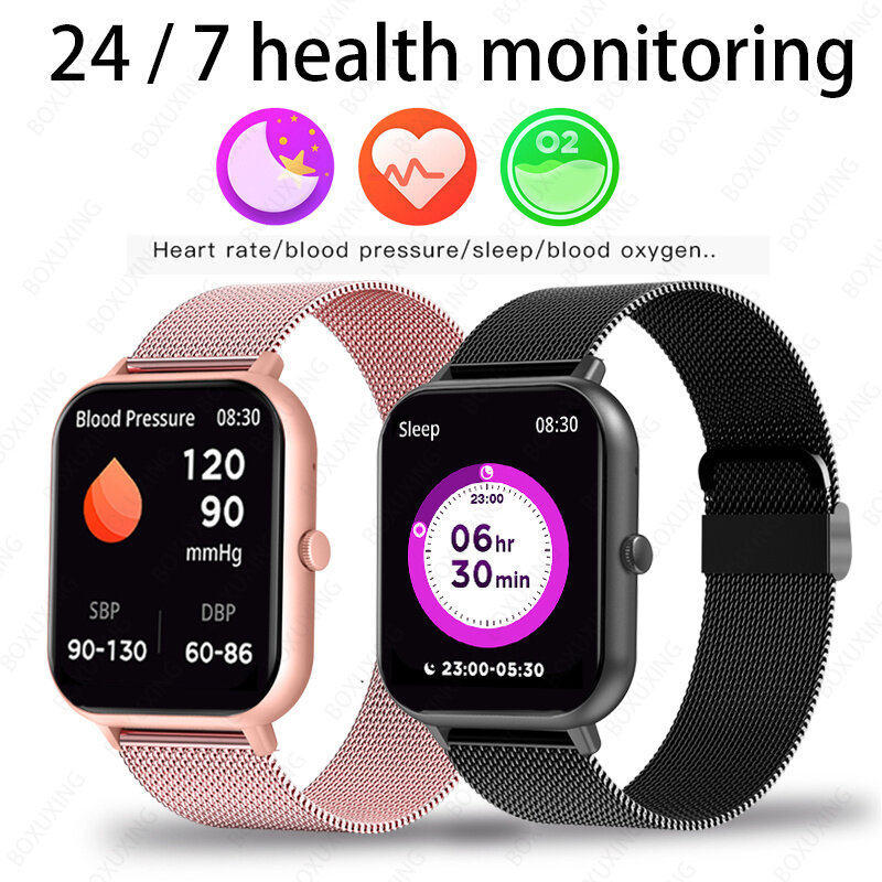 Новинка 2024 Смарт-часы для Xiaomi Huawei IOS для мужчин и женщин пульсометр кровяное давление фитнес-трекер Bluetooth Вызов Смарт-часы для мужчин